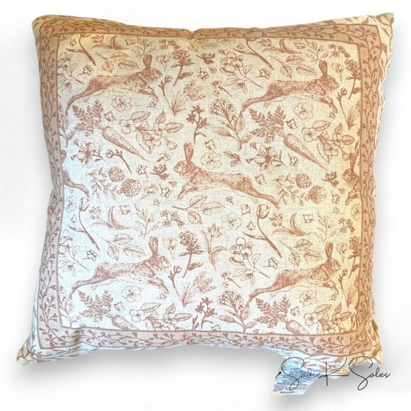 Threshold Studio McGee Printed Easter Toile Block Print Square Throw Pillow - Picture 5 of 5
